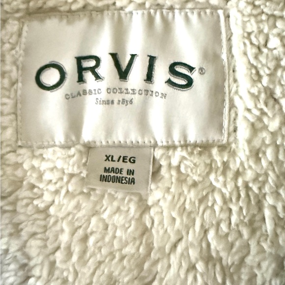 Orvis Men’s XL Brown Quarter Zip Fleece Lined Pullover - Picture 5 of 6